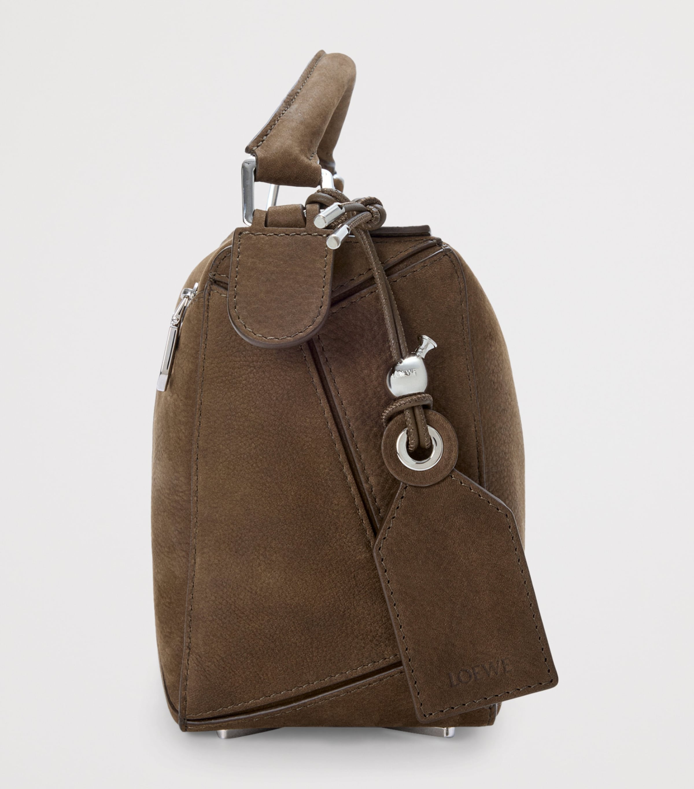 LOEWE Small Suede Featherlight Puzzle top-handle bag (British brand)