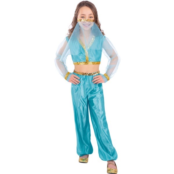Smiffys Arabian Princess costume blue, imported from the UK