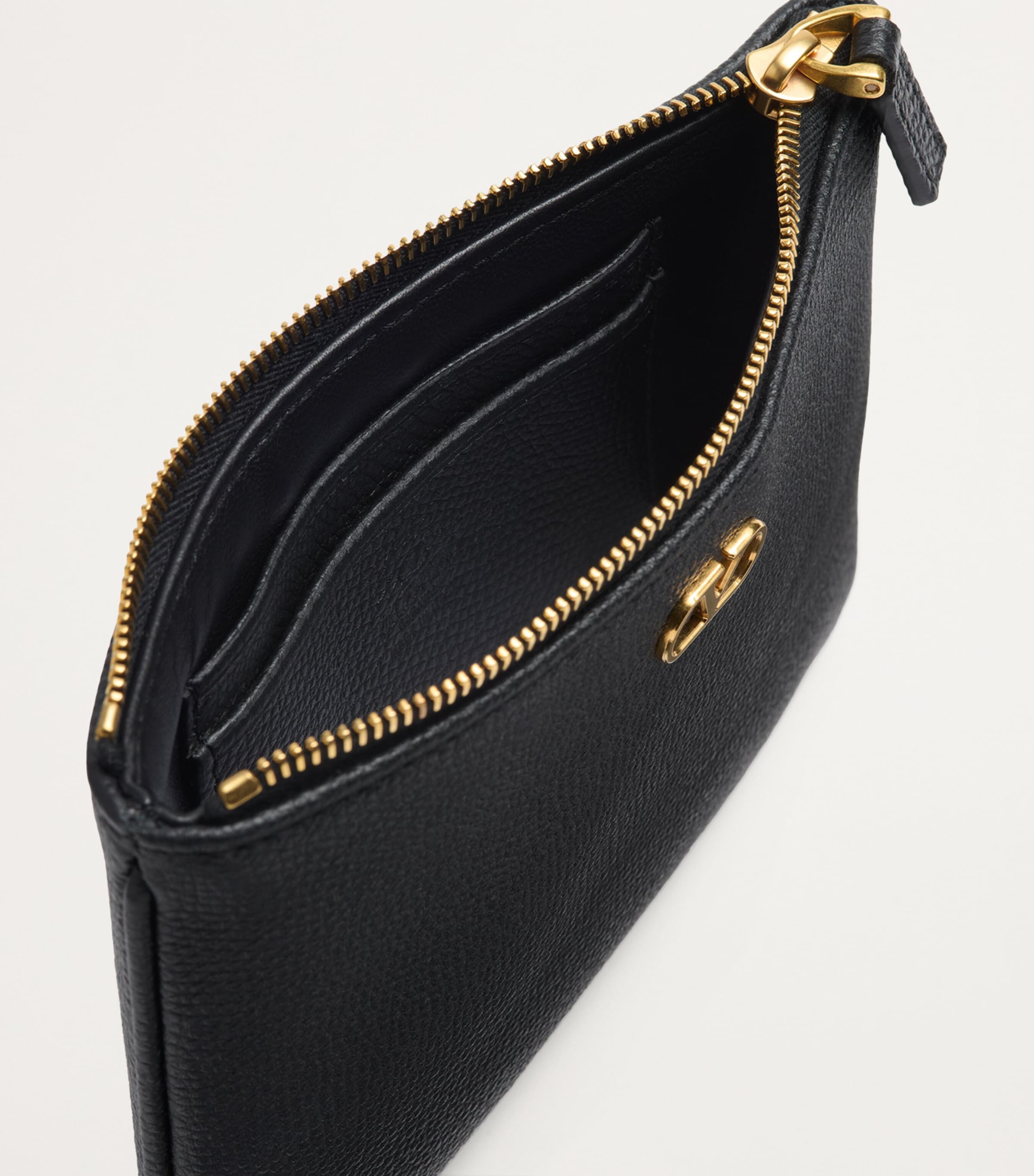 Valentino Garavani VLogo Signature leather pouch H11cm x W15.5cm, UK version