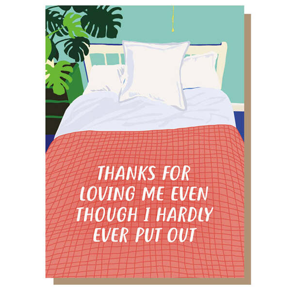 Paper Plane greeting card Thanks for Loving Me - British product