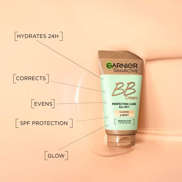 Garnier All-In-One BB Cream Light 50ml Skincare Product, UK version