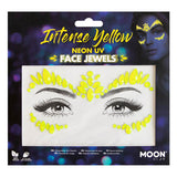 Moon Glow Neon UV Face Jewels Intense Yellow, imported from the UK