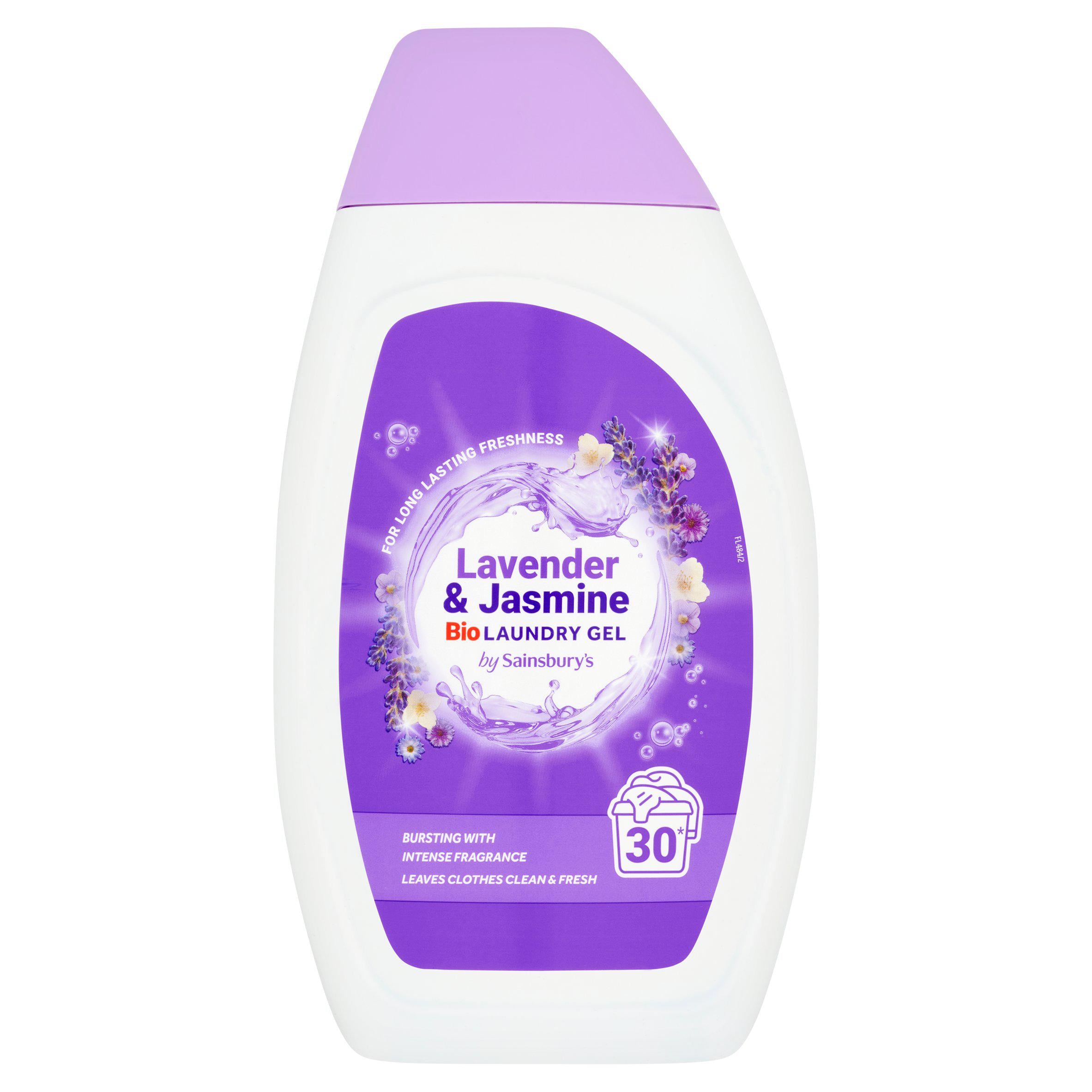 Sainsbury's Lavender & Jasmine Bio Laundry Gel 900ml Laundry aids & accessories Sainsburys   