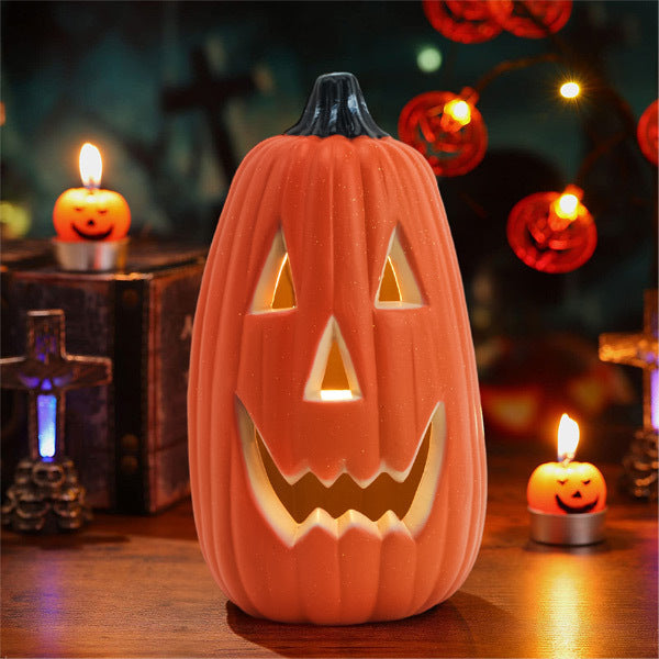 Livingandhome Halloween LED pumpkin lantern 34cm, UK version