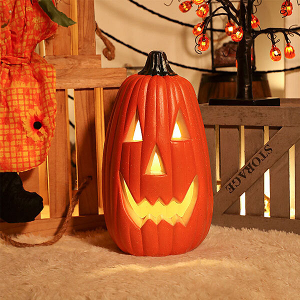 Livingandhome Halloween LED pumpkin lantern 34cm, UK version