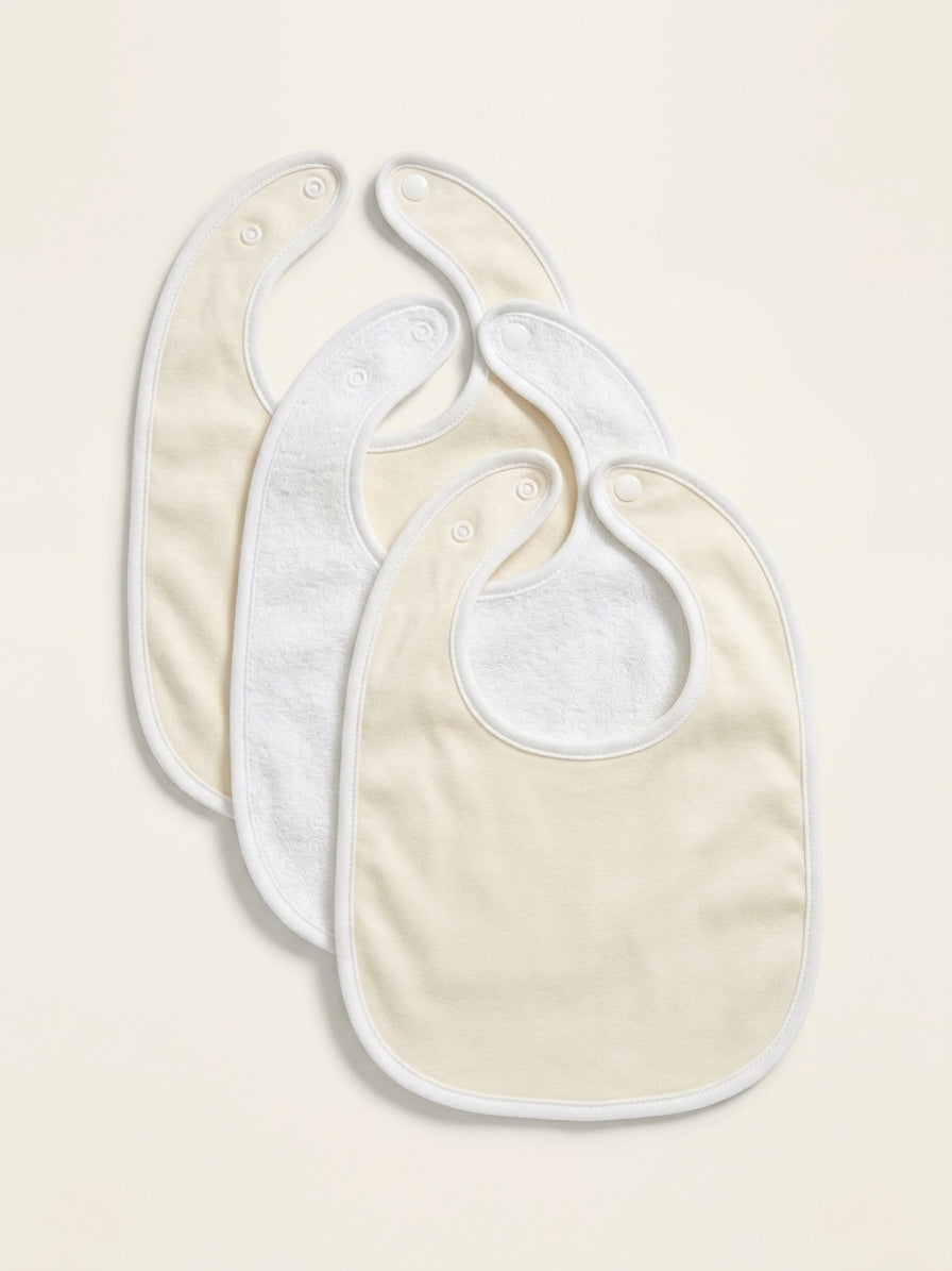 Burberry check-pattern cotton bibs gift set of three - British product