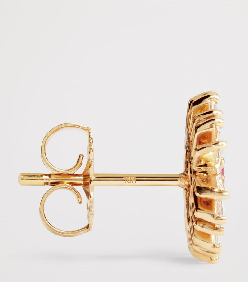 Suzanne Kalan rose gold evil eye stud earrings - British product