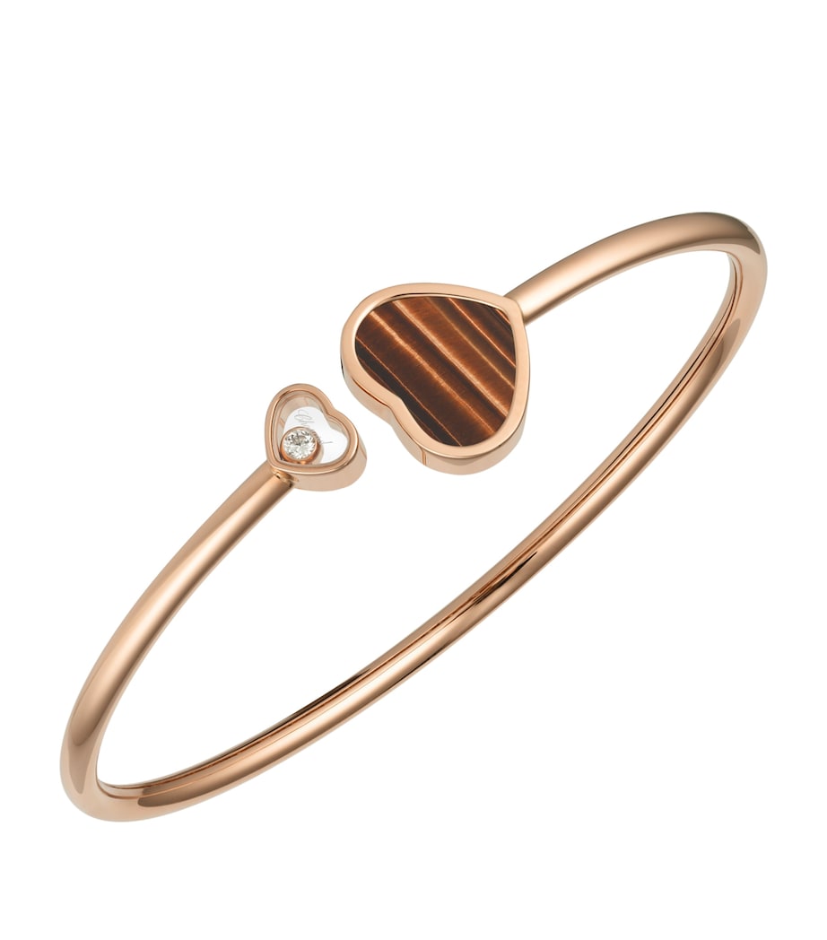 Chopard bangle rose gold moving diamond tiger's eye, imported from the UK