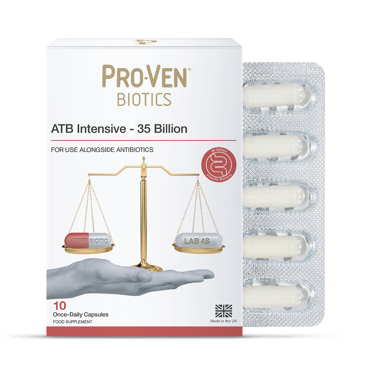 Pro-Ven ATB Intensive 35 billion probiotic capsules, UK version