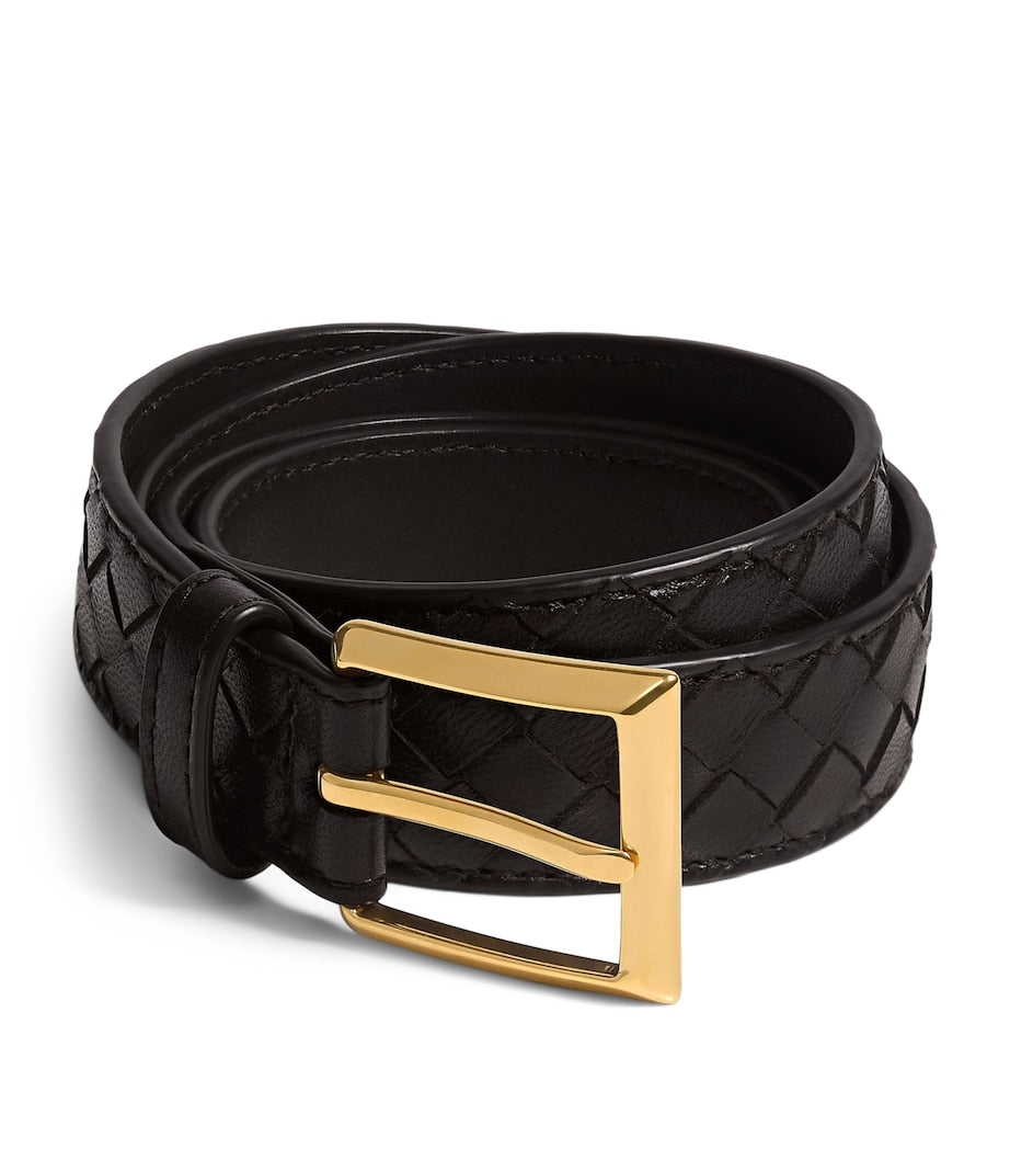 Bottega Veneta kalveskinn Intrecciato Piccolo belte, UK-versjon