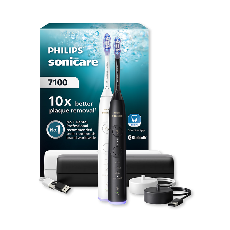 Philips 7100 Sonicare toothbrush white and black, UK version