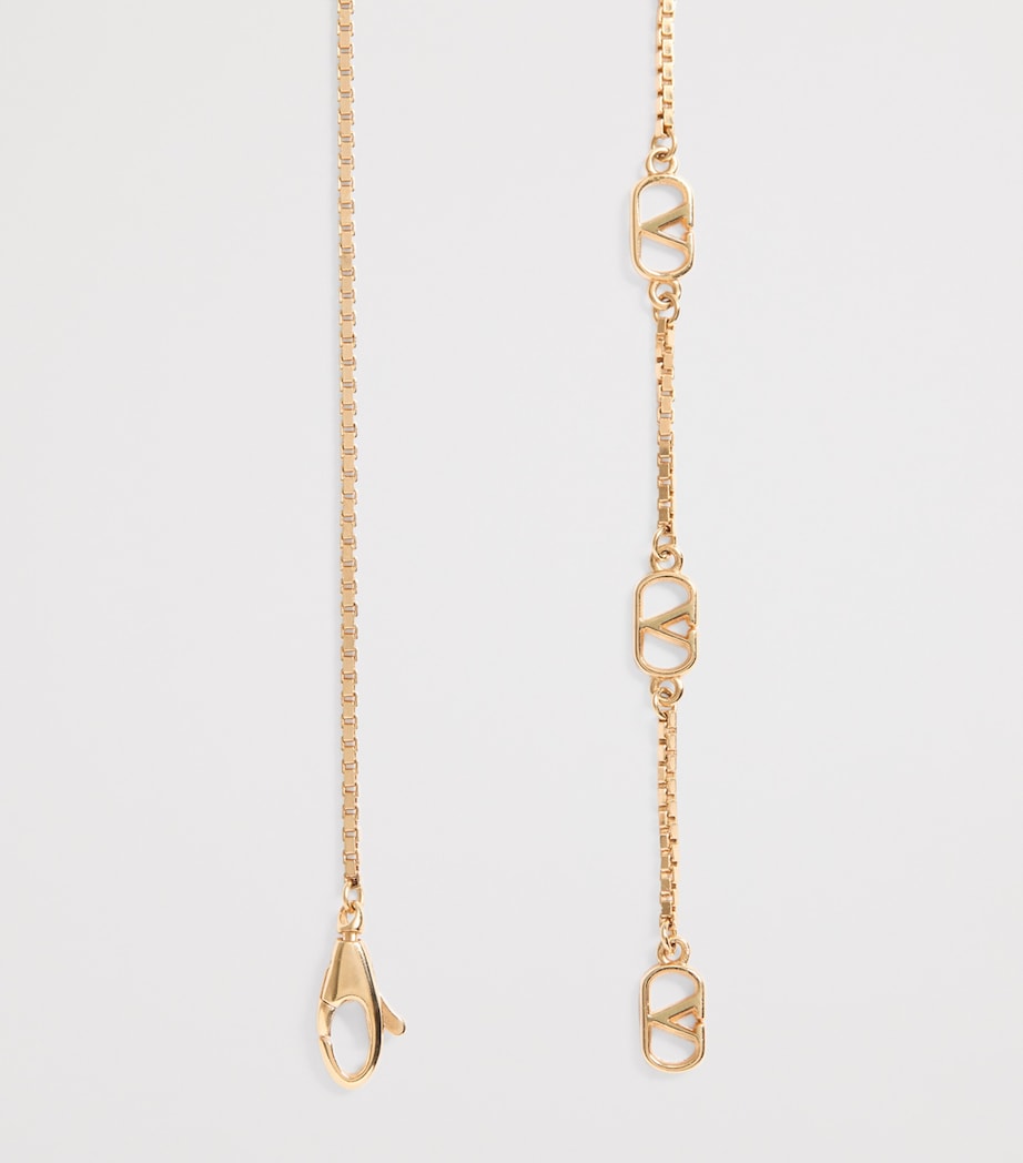 Collier Valentino Garavani VLogo Signature en cristal, version UK