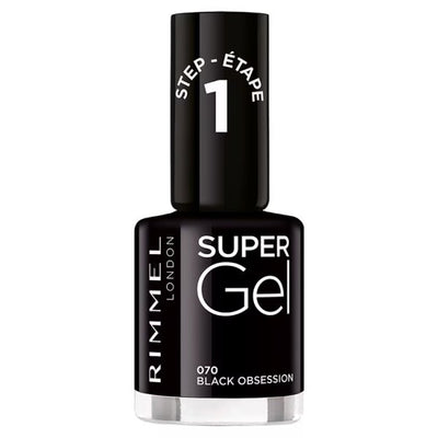 Superdrug Rimmel Supergel Nail Polish Black Obsession- Buy online at McGrocer