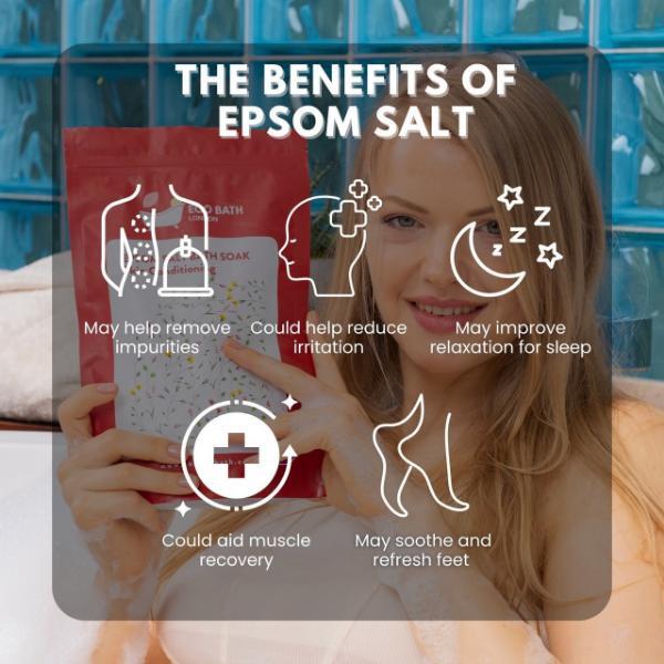 Eco Bath skin conditioning Epsom salt bath soak 1kg, UK version