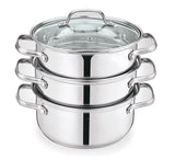 George Home Heavy Gauge 3 Tier Steamer Stainless Steel General Household ASDA   