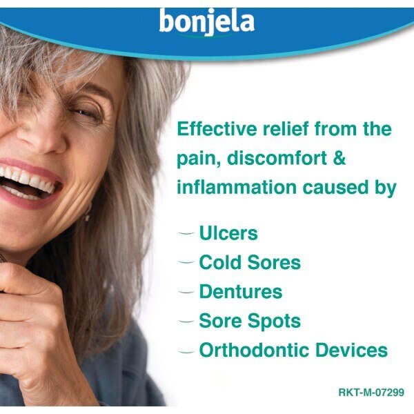 Bonjela Adult Mouth Ulcer Pain Relief Cool Mint Gel 15g GOODS Superdrug   