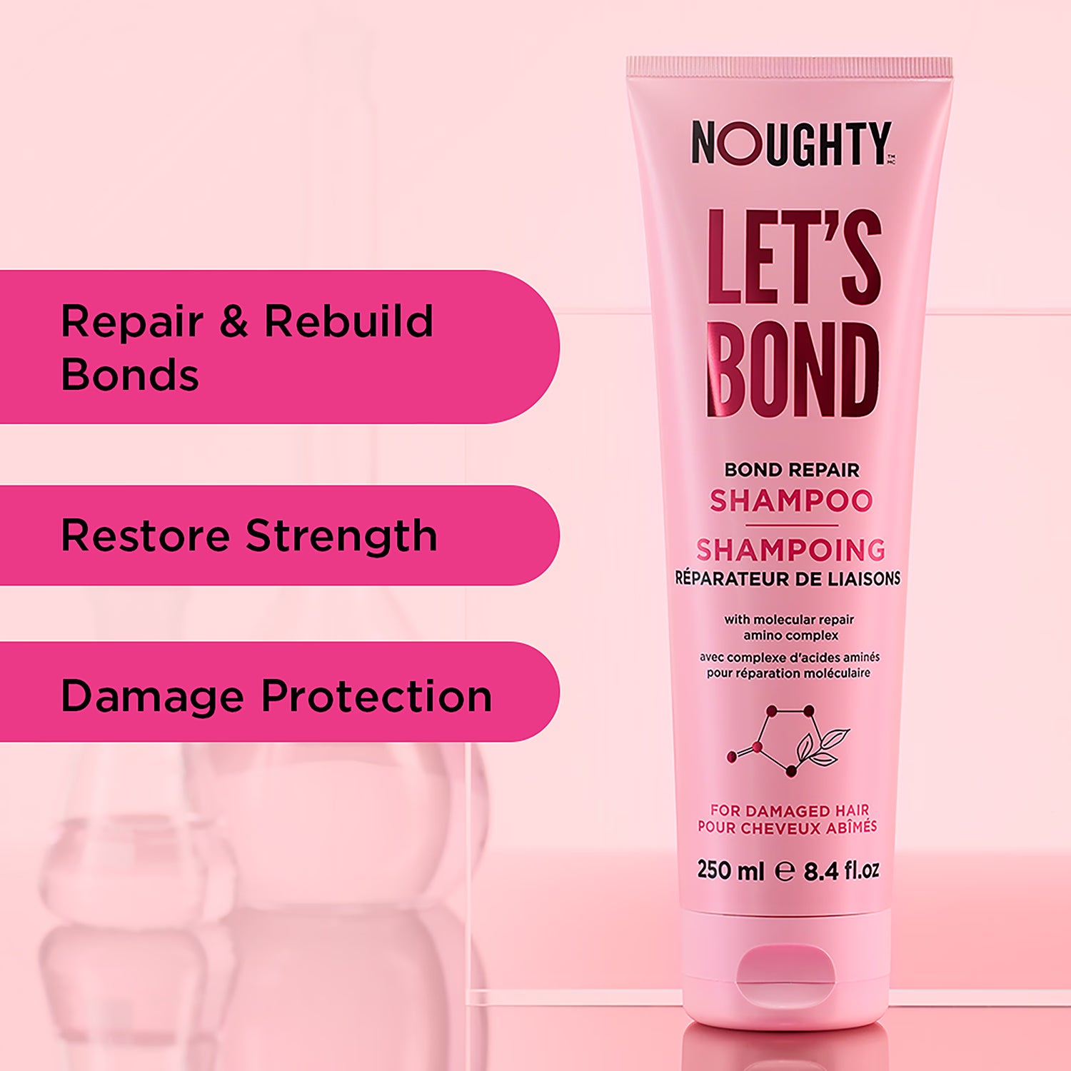 Noughty Let's Bond shampoo 250ml (British brand)