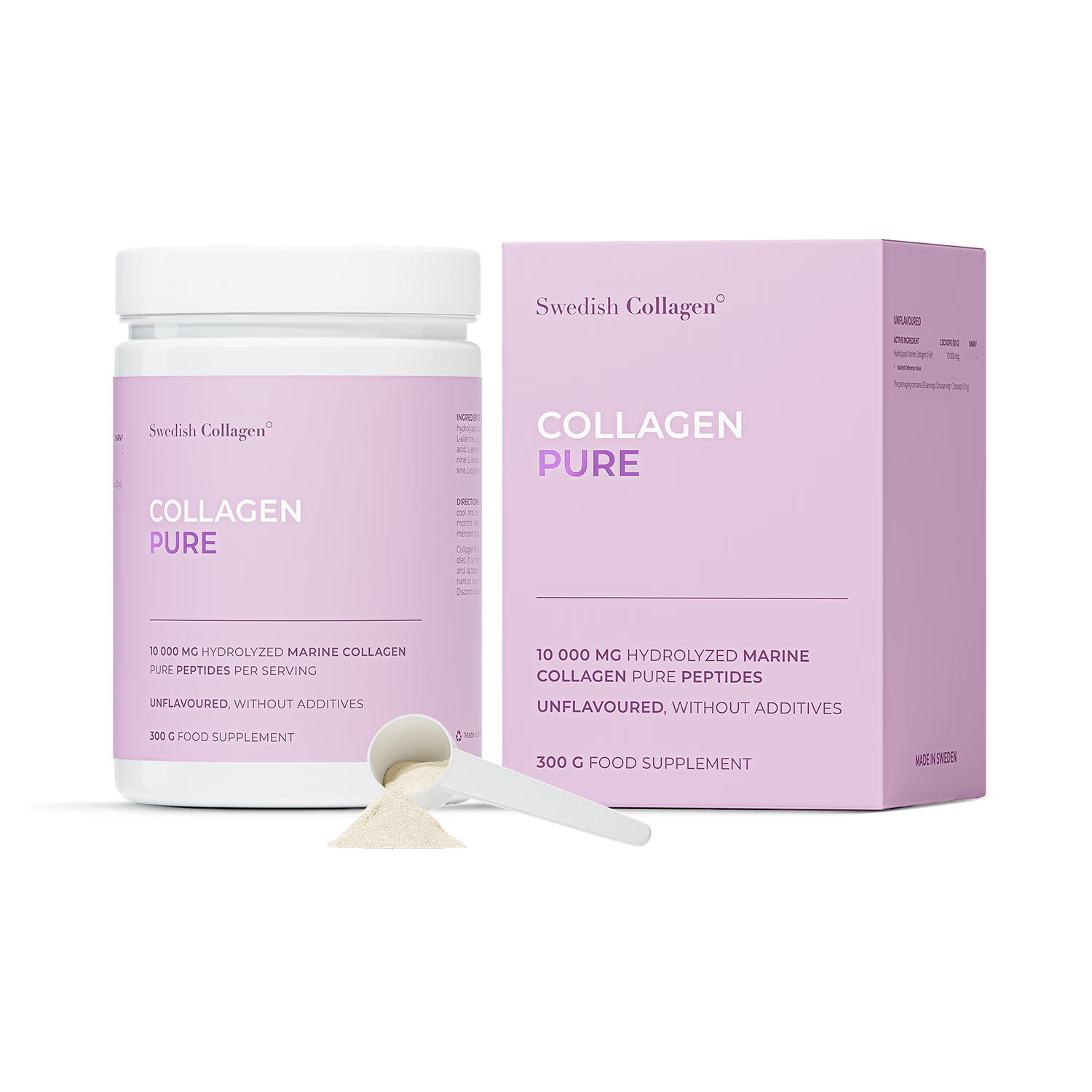 Swedish Collagen Pure 10000mg marine collagen powder 300g (British brand)