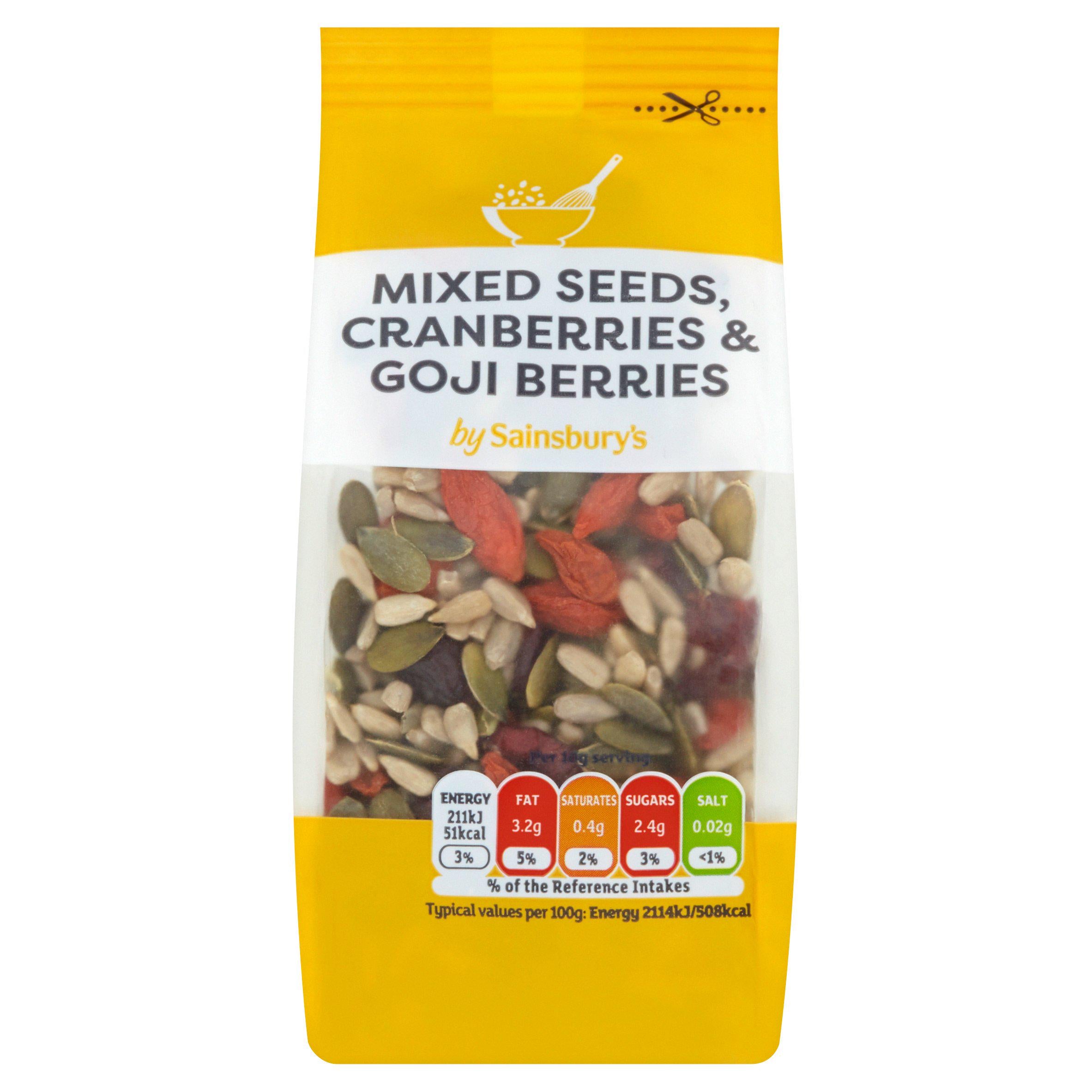 Sainsbury's Mixed Seeds, Cranberries & Goji Berries 100g GOODS Sainsburys   