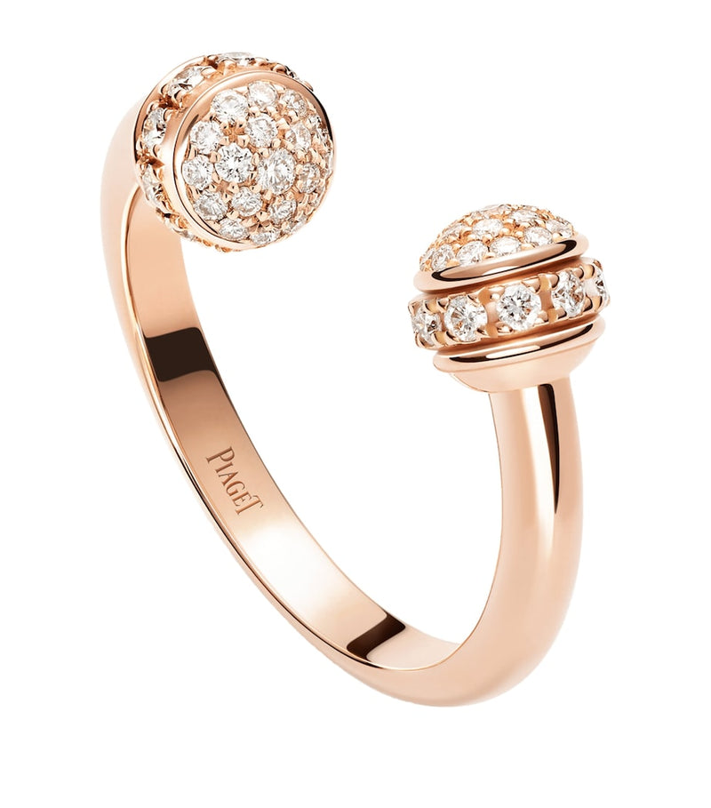 Piaget Possession rose gold diamond open ring - British product