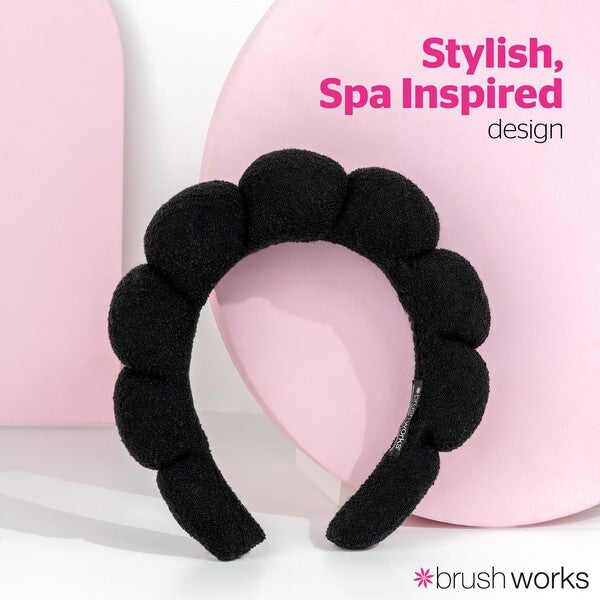 Brushworks black cloud terry cloth headband, UK version