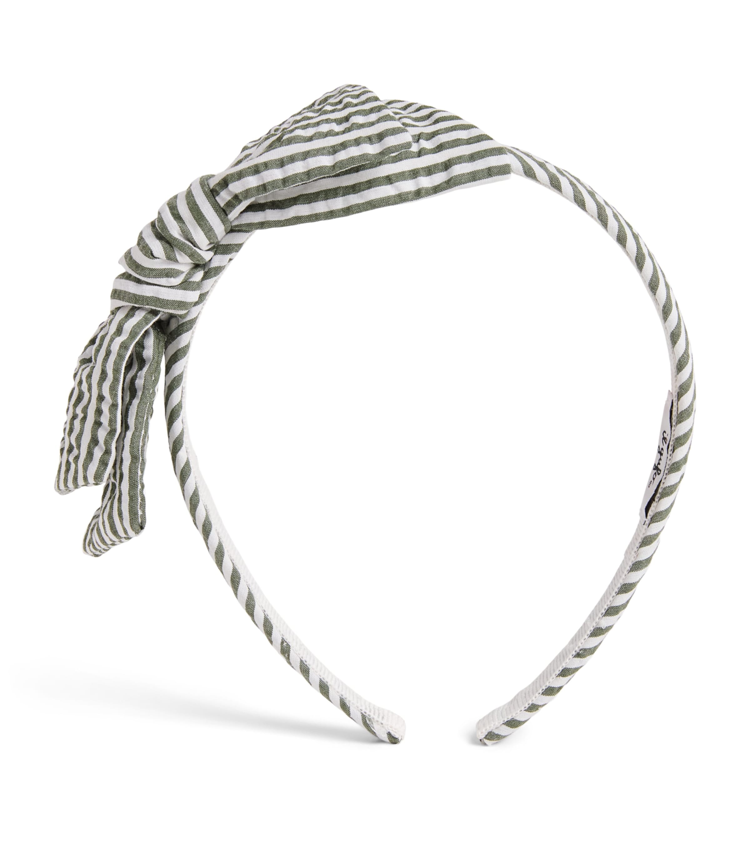 Il Gufo Stripe Bow headband, UK version