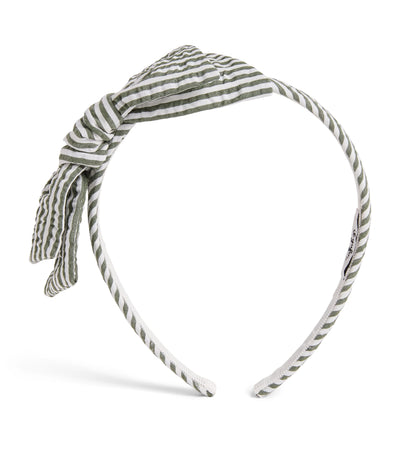 Harrods Il Gufo Stripe Bow Headband Hair Accessory- Buy online at McGrocer