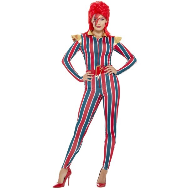 Smiffys Miss Space Superstar multi-coloured jumpsuit costume, UK version