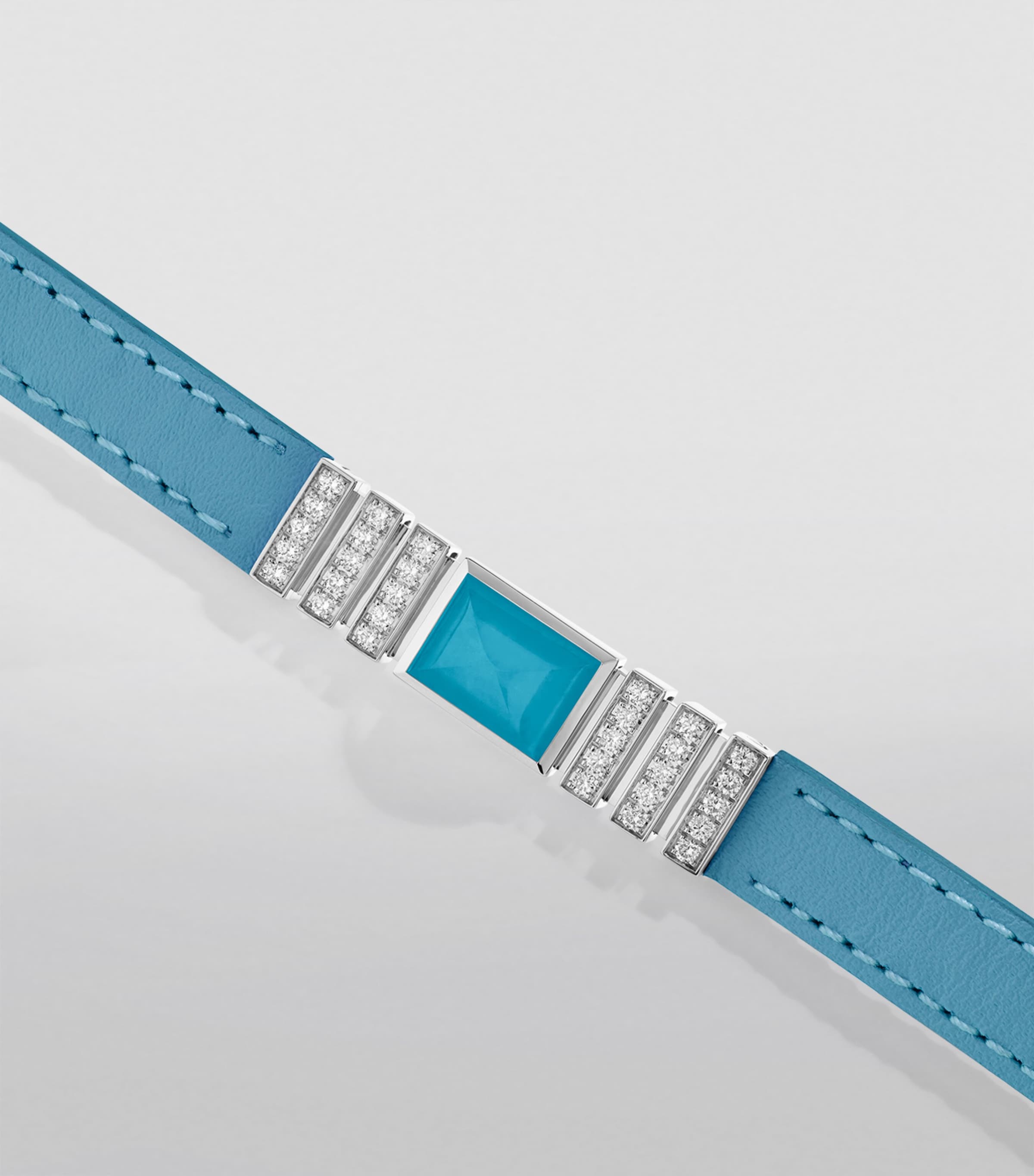 MARLI New York white gold diamond Nappa leather bracelet, imported from the UK