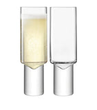 LSA International Boris champagne flutes set of 2 240ml, UK version