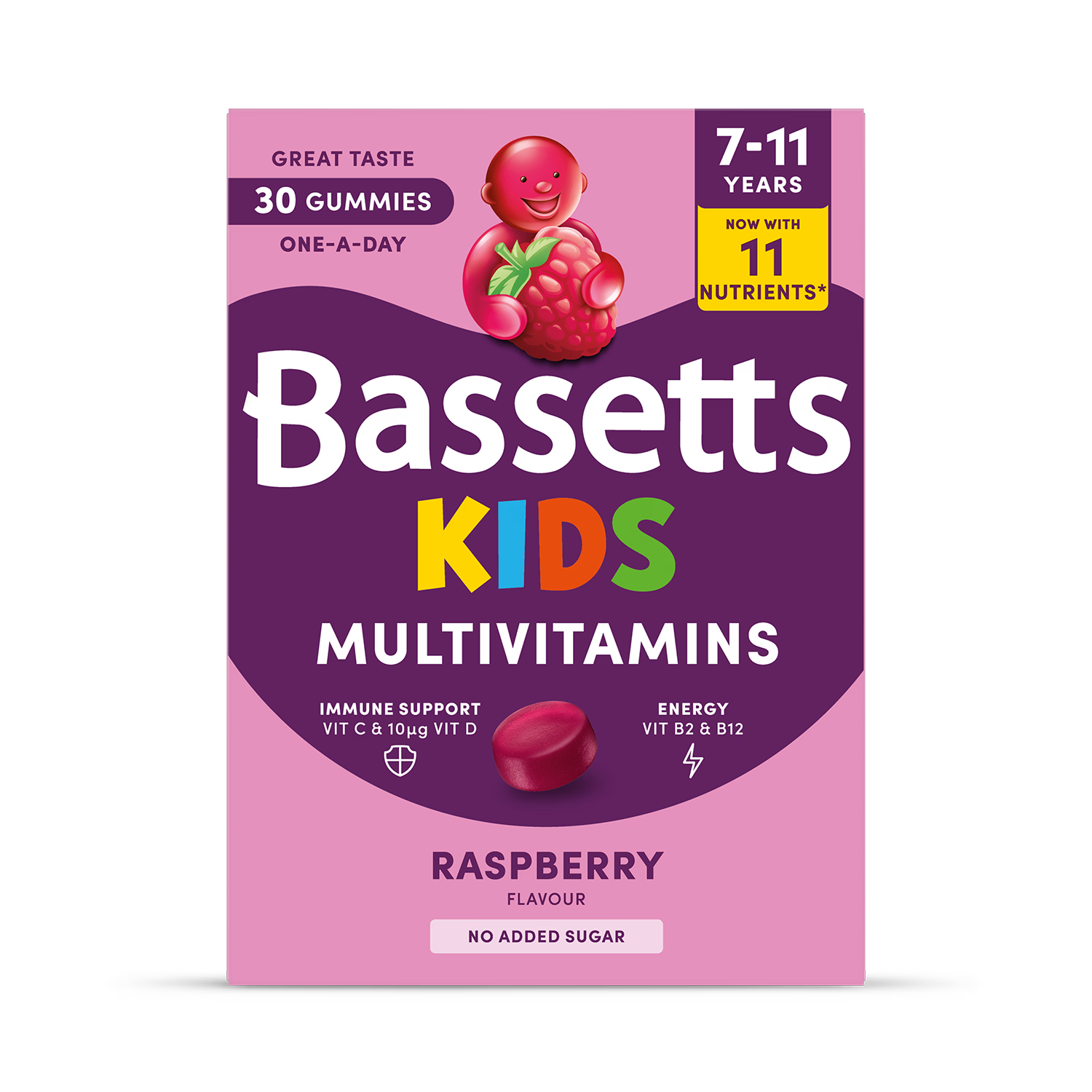 Bassetts Kids Multivitamins Gummies Raspberry 30 - British product
