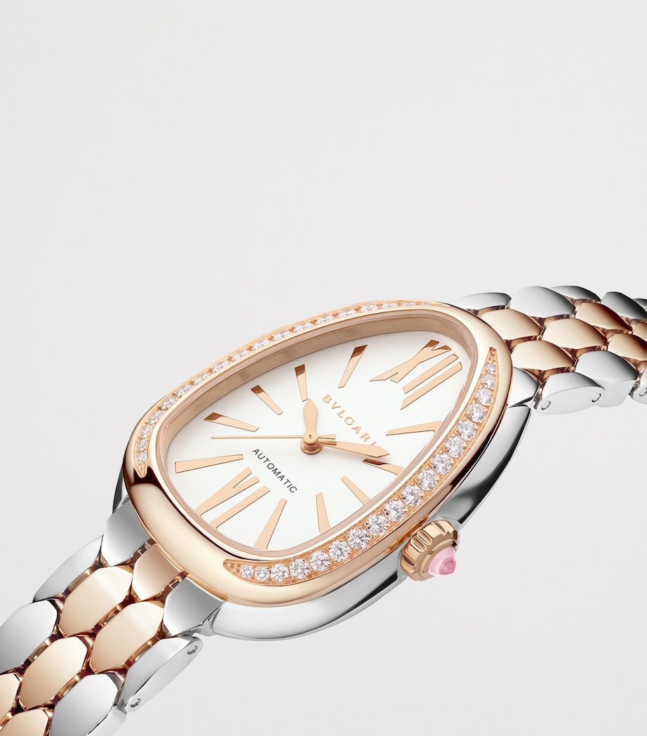 Bvlgari Serpenti Seduttori rose gold diamond watch 34mm (British brand)