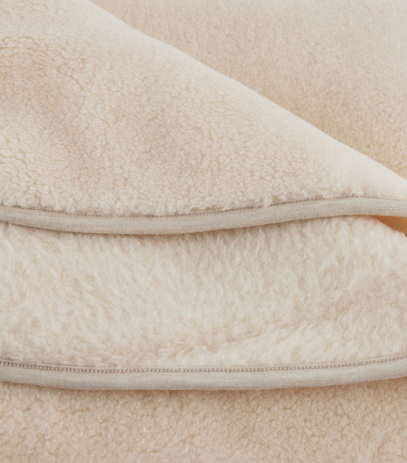 SHLEEP reversible merino knit throw 190cm x 123cm (British brand)
