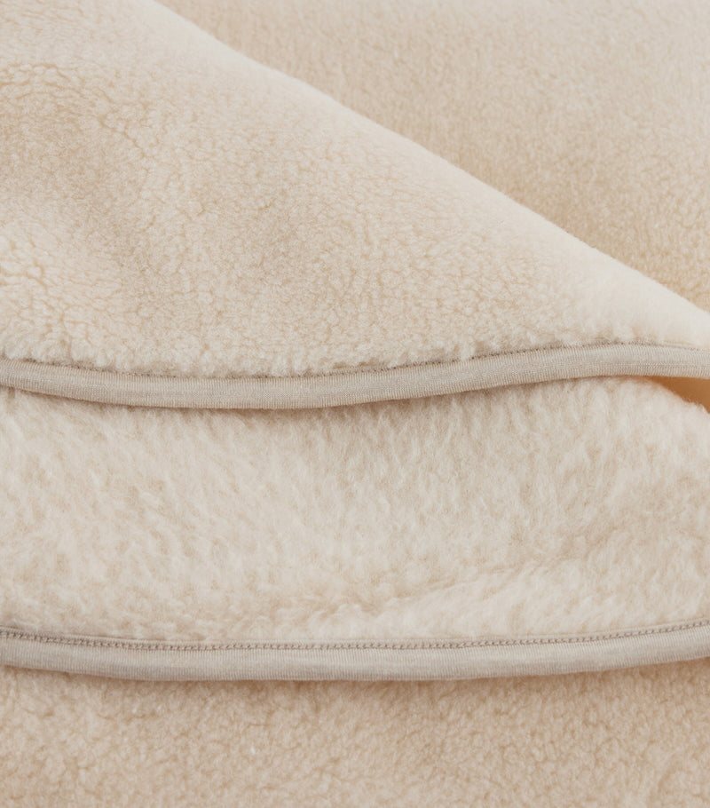 SHLEEP reversible merino knit throw 190cm x 123cm (British brand)