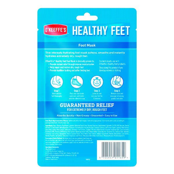 O'keeffe's Healthy Feet Foot Mask 1 Pair, imported from the UK