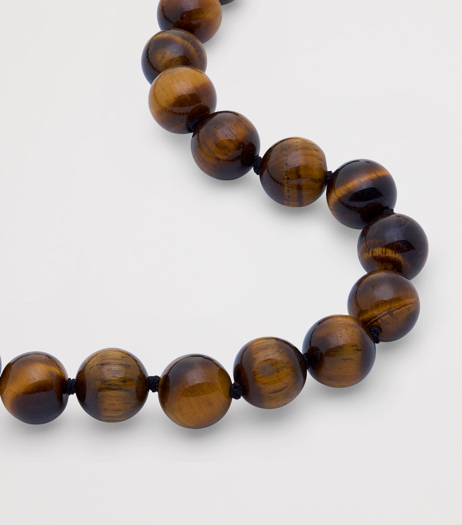 Monica Vinader gold vermeil tiger's eye bead necklace (British brand)