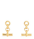 Tilly Sveaas gold-plated T-bar drop earrings (British brand)