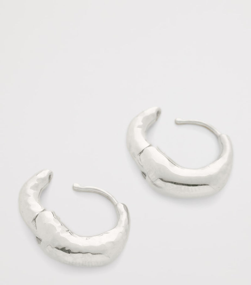 Monica Vinader Deia huggie earrings 1.5cm, imported from the UK
