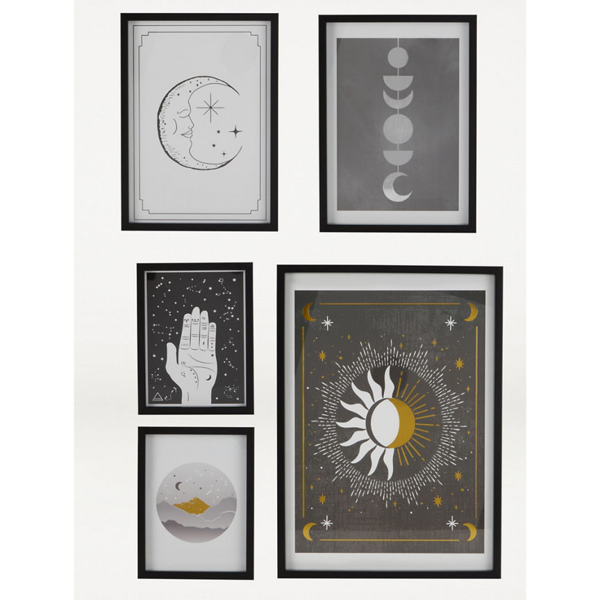 George Home Celestial Gallery Wall Art - Set of 5 General Household ASDA   