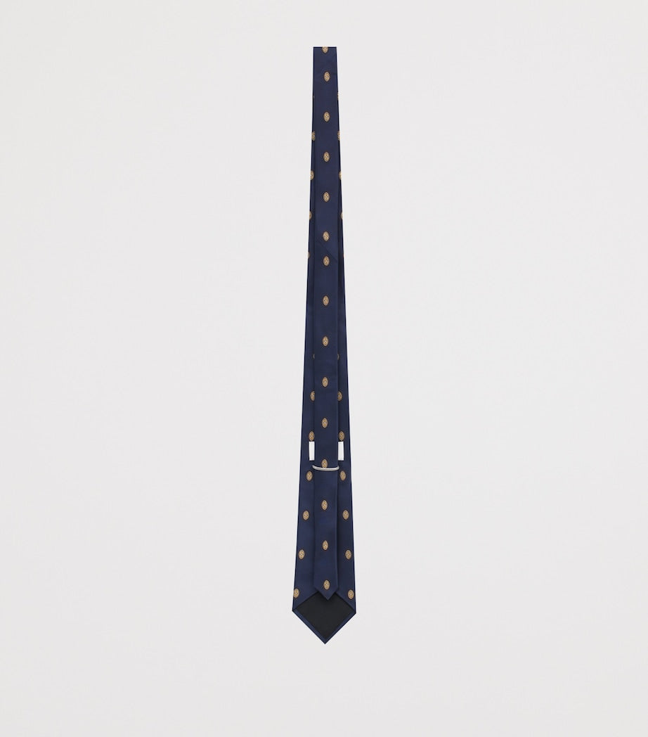Saint Laurent jacquard medallion tie 8cm, UK version