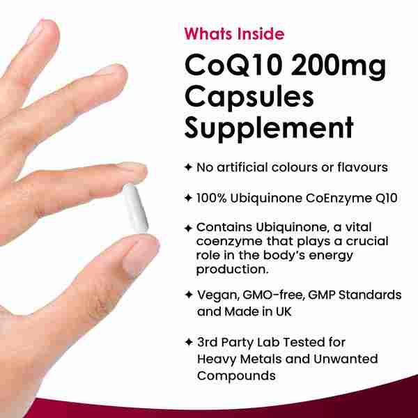 New Leaf CoQ10 200mg - Co Enzyme Pure Ubiquinone 120 Capsule GOODS Superdrug   