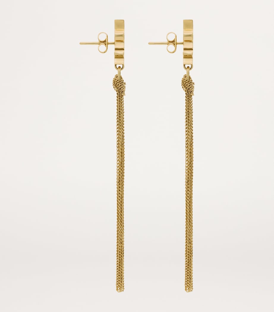 Saint Laurent Cassandre tassel pendant earrings, UK version