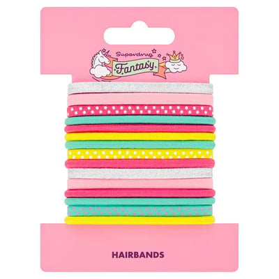 Superdrug Fantasy Pastel Elastic Hair Bands 15 Pack- Buy online at McGrocer
