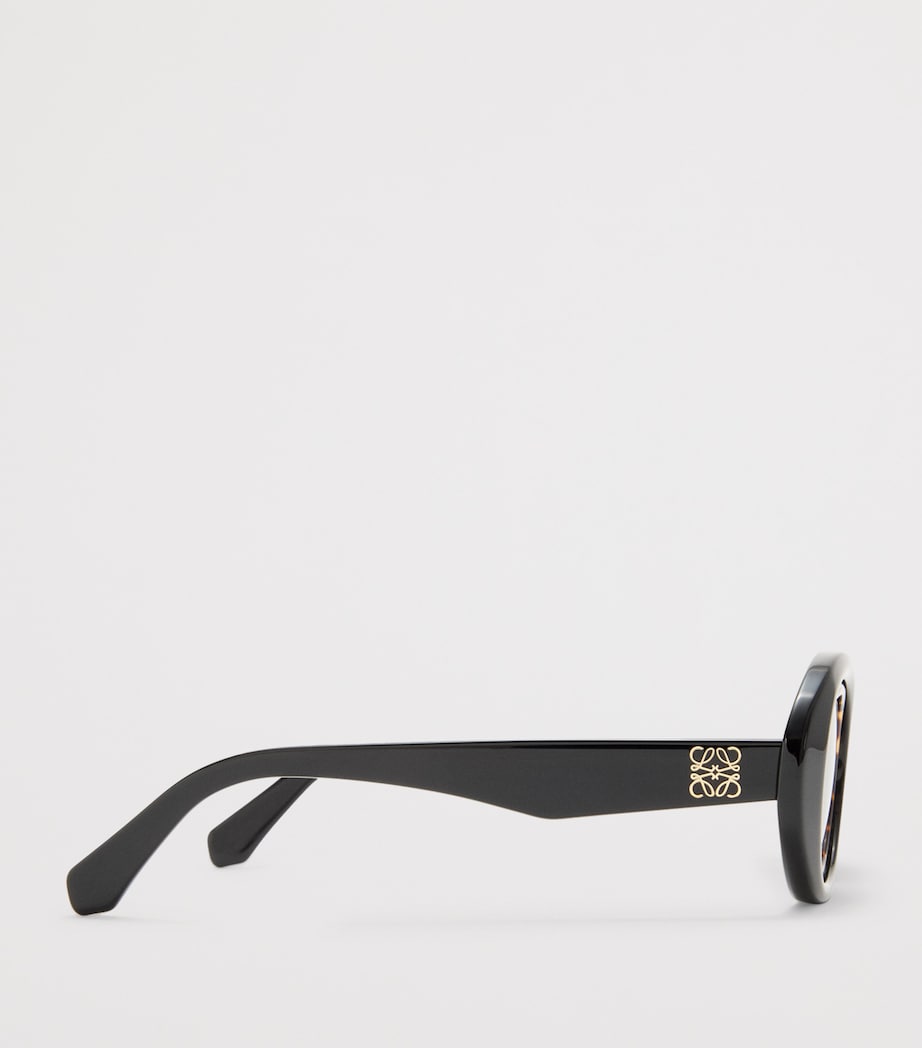 LOEWE Mini Anagram oval sunglasses with gold-tone accents (British brand)