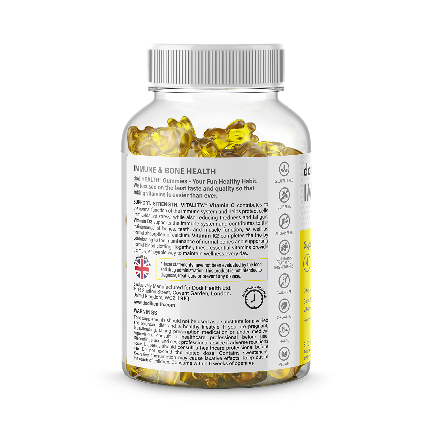 Dodi Health Immunity Gummies, imported from the UK