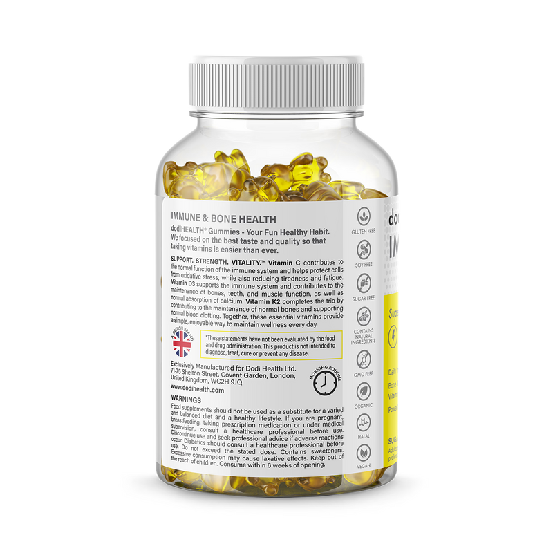 Dodi Health Immunity Gummies, imported from the UK