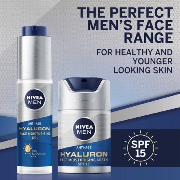 Nivea Men Anti-Age Face Gel Moisturiser Hyaluronic Acid 50Ml GOODS Superdrug   