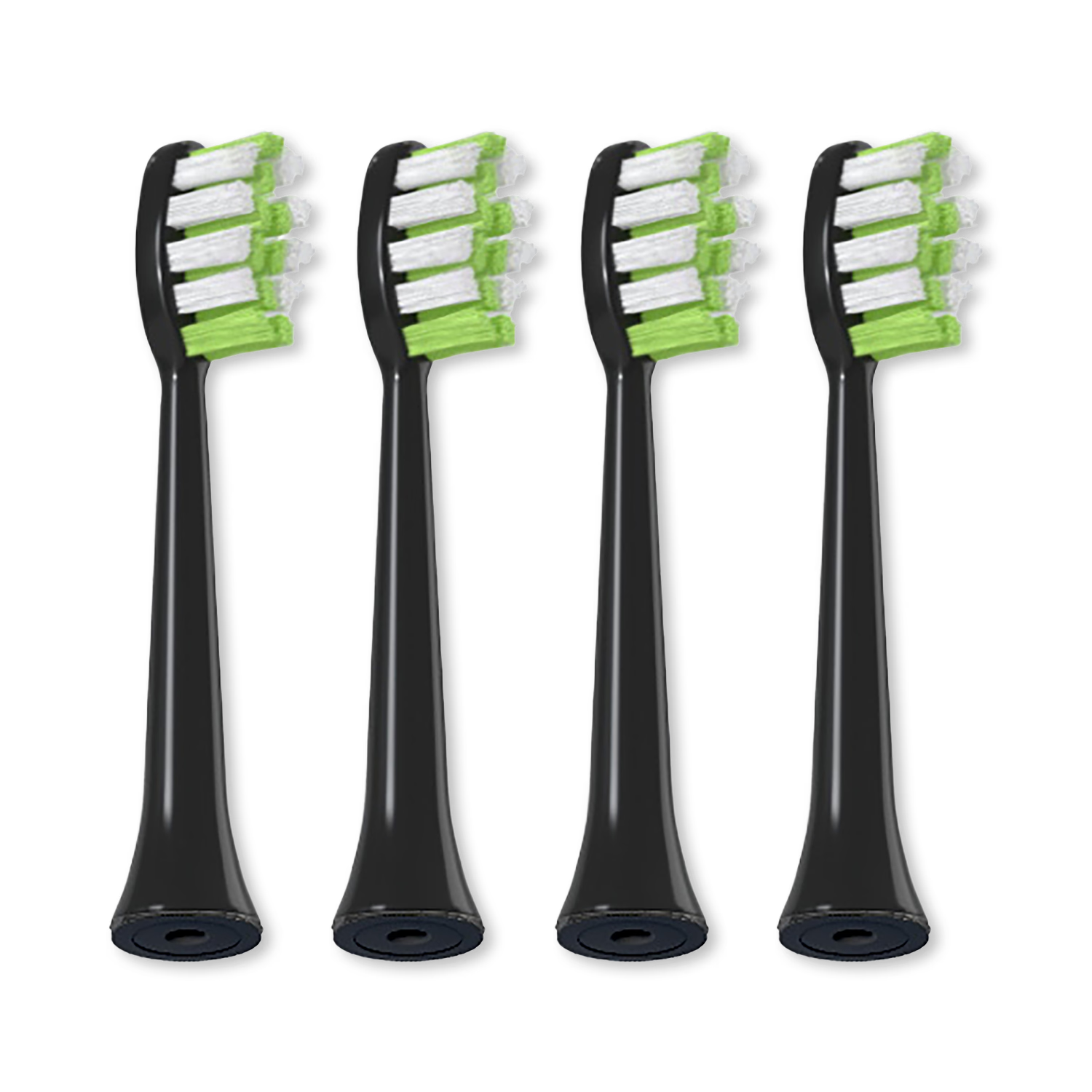 Biovello replacement toothbrush heads black 4 pack, UK version