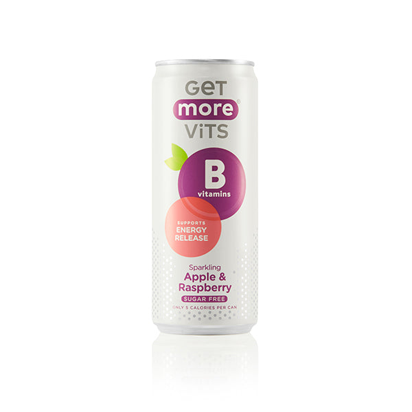 Get More Vits B Vitamins Still Apple & Raspberry 12x330ml