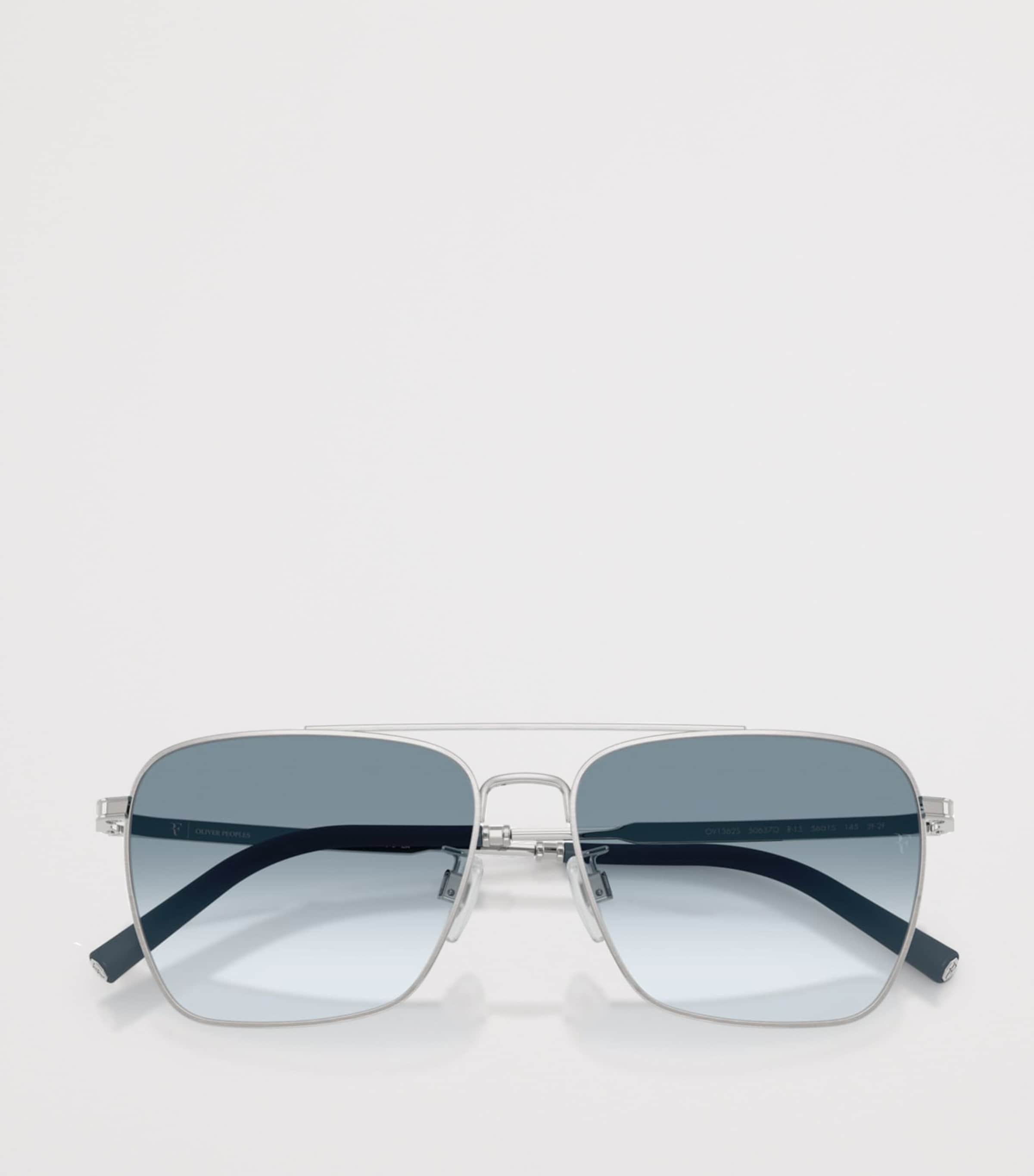 Oliver Peoples Metall R-15 firkantede solbriller, britisk versjon